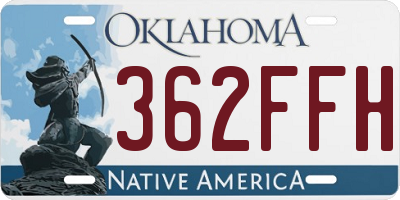 OK license plate 362FFH
