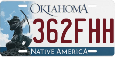 OK license plate 362FHH