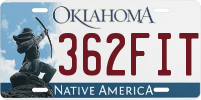 OK license plate 362FIT