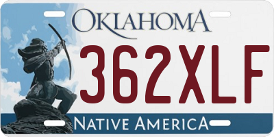 OK license plate 362XLF