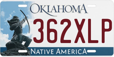 OK license plate 362XLP