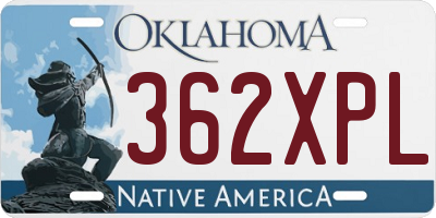 OK license plate 362XPL