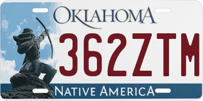 OK license plate 362ZTM