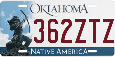 OK license plate 362ZTZ