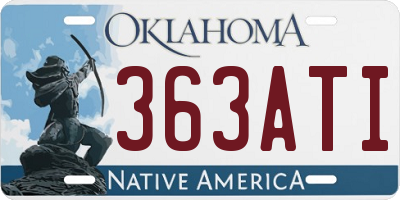 OK license plate 363ATI