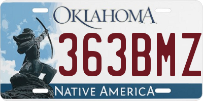 OK license plate 363BMZ