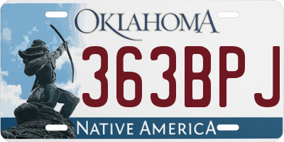 OK license plate 363BPJ