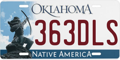 OK license plate 363DLS
