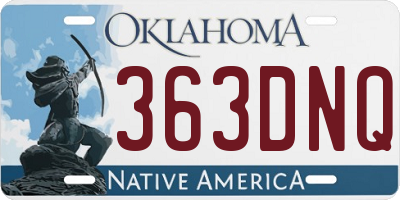 OK license plate 363DNQ