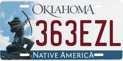OK license plate 363EZL