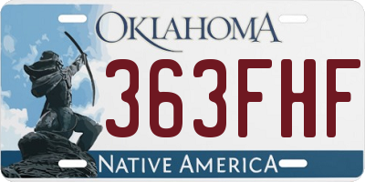 OK license plate 363FHF
