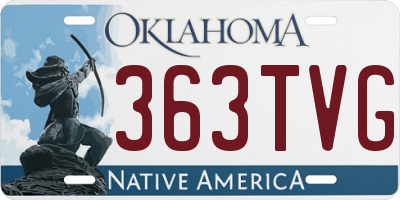 OK license plate 363TVG