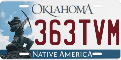 OK license plate 363TVM