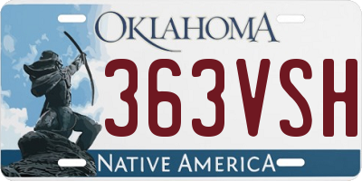 OK license plate 363VSH