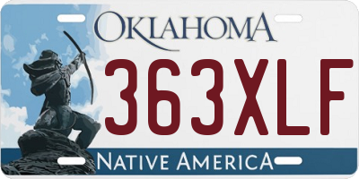 OK license plate 363XLF