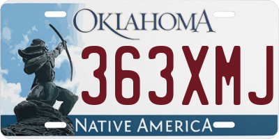 OK license plate 363XMJ