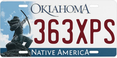 OK license plate 363XPS