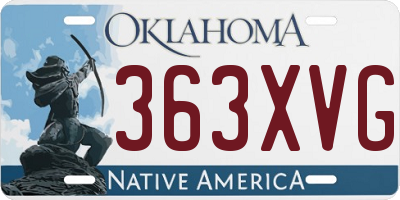 OK license plate 363XVG