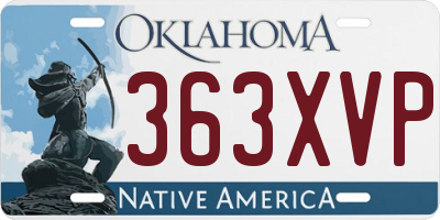 OK license plate 363XVP