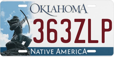 OK license plate 363ZLP