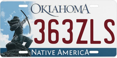 OK license plate 363ZLS