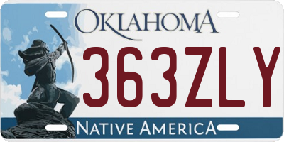 OK license plate 363ZLY