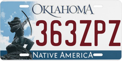OK license plate 363ZPZ