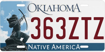 OK license plate 363ZTZ