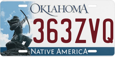 OK license plate 363ZVQ