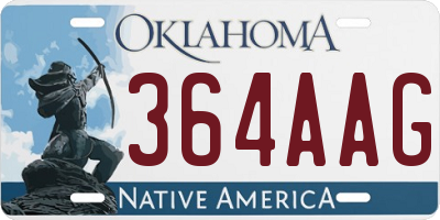 OK license plate 364AAG