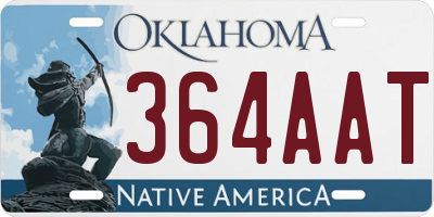 OK license plate 364AAT