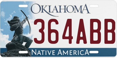 OK license plate 364ABB