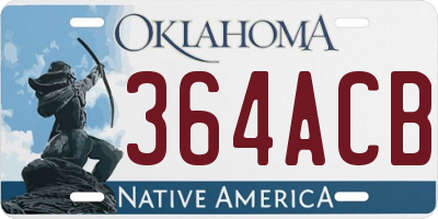OK license plate 364ACB