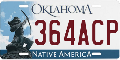 OK license plate 364ACP