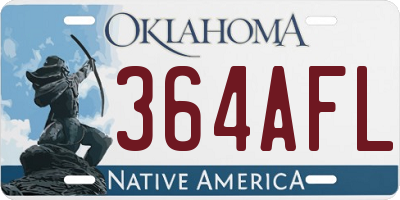 OK license plate 364AFL