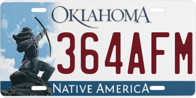 OK license plate 364AFM