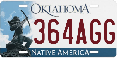 OK license plate 364AGG