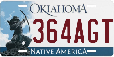 OK license plate 364AGT