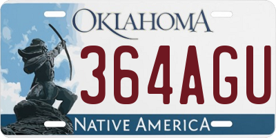 OK license plate 364AGU