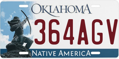 OK license plate 364AGV