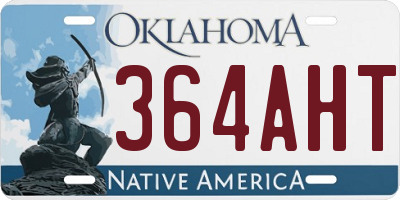 OK license plate 364AHT