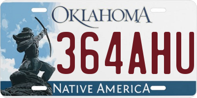 OK license plate 364AHU