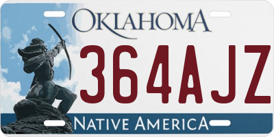 OK license plate 364AJZ