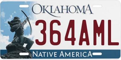 OK license plate 364AML
