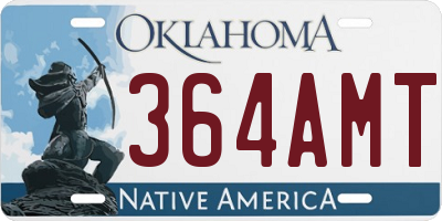 OK license plate 364AMT