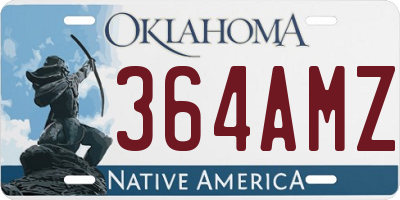 OK license plate 364AMZ