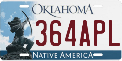 OK license plate 364APL