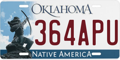 OK license plate 364APU