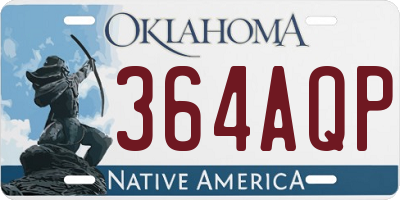 OK license plate 364AQP
