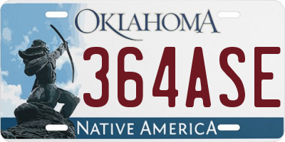 OK license plate 364ASE